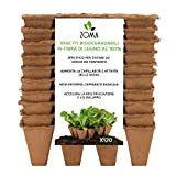 Zoma Vasetti Per Piantine, Semenzaio 100% biodegradabile Per 120 Semi in Fibra Vegetale Senza Residuati di Petrolio